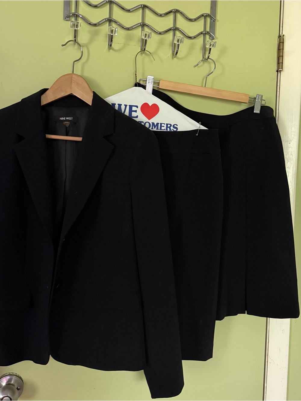 Nine West Black Women's Blazer with Two Matching Skirts